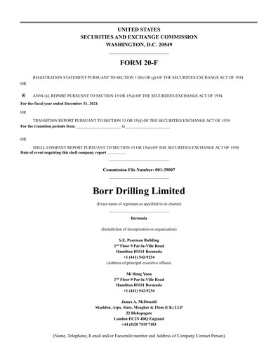 Thumbnail Borr Drilling
 Annual Report 2024