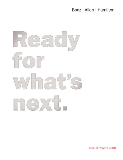 Thumbnail Booz Allen Hamilton
 Annual Report 2008