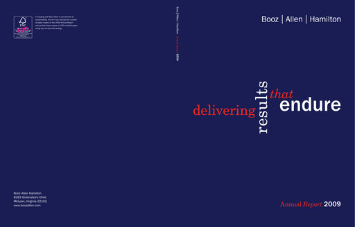 Thumbnail Booz Allen Hamilton
 Annual Report 2010