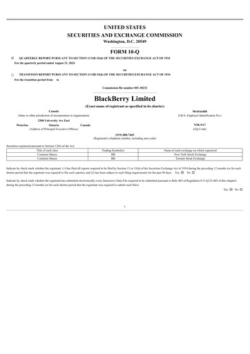 Thumbnail BlackBerry Quarterly Report 2025-q2