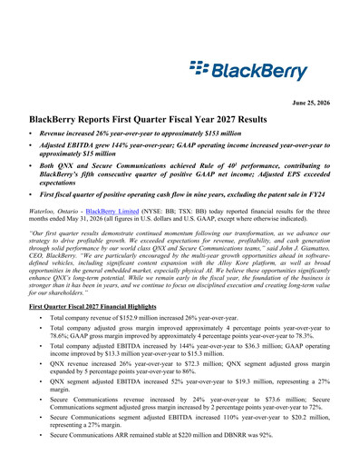 Thumbnail BlackBerry Quarterly Report 2027-q1