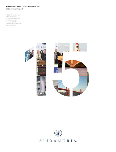 Thumbnail Alexandria Real Estate Equities
 Annual Report 2012