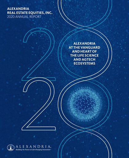 Thumbnail Alexandria Real Estate Equities
 Annual Report 2020