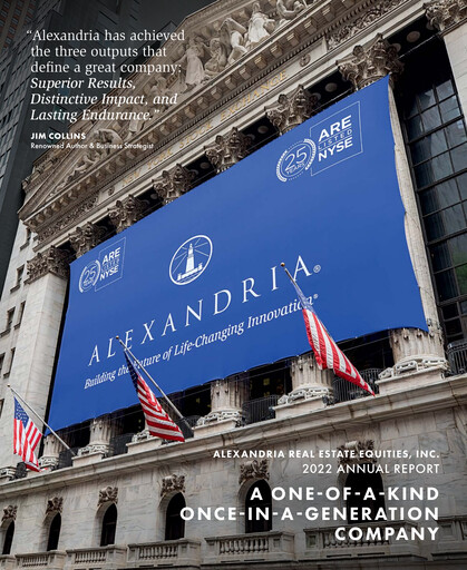 Thumbnail Alexandria Real Estate Equities
 Annual Report 2022
