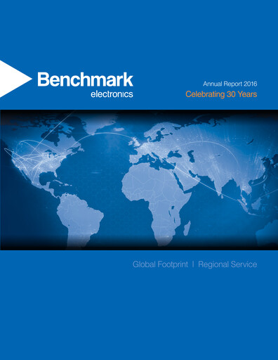 Thumbnail Benchmark Electronics
 Annual Report 2016