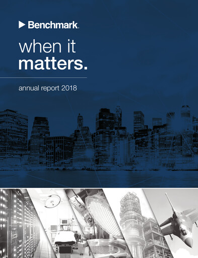 Thumbnail Benchmark Electronics
 Annual Report 2018