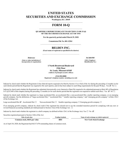 Thumbnail Belden Quarterly Report 2020-q1