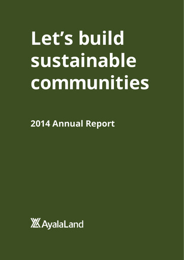 Thumbnail Ayala Land Annual Report 2014