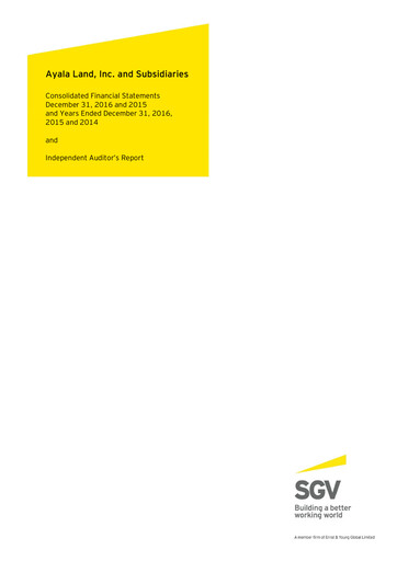 Thumbnail Ayala Land Financial Statement 2016