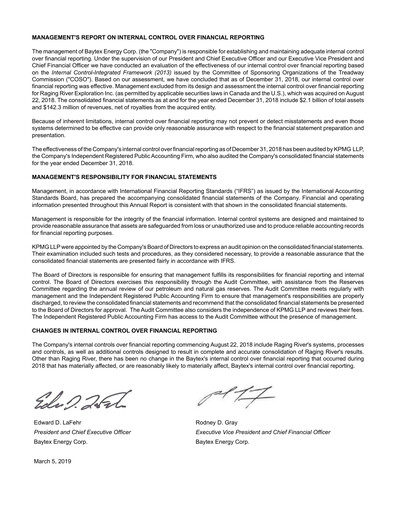 Thumbnail Baytex Energy
 Financial Statement 2018