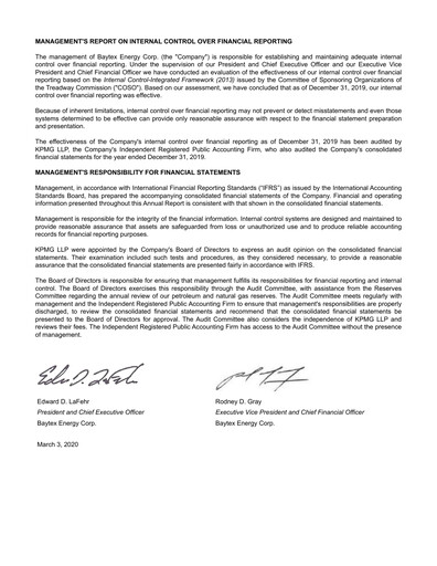 Thumbnail Baytex Energy
 Financial Statement 2019