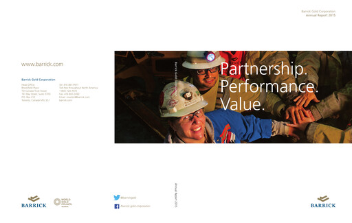 Thumbnail Barrick Gold Annual Report 2015
