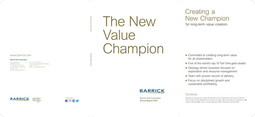 Thumbnail Barrick Gold Annual Report 2018