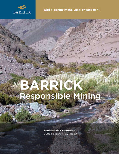Thumbnail Barrick Gold Sustainability Report 2009