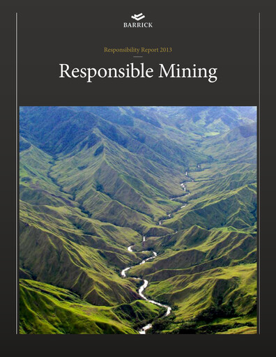 Thumbnail Barrick Gold Sustainability Report 2013