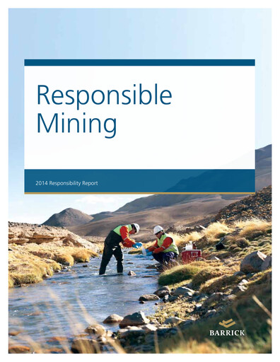 Thumbnail Barrick Gold Sustainability Report 2014