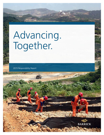 Thumbnail Barrick Gold Sustainability Report 2015