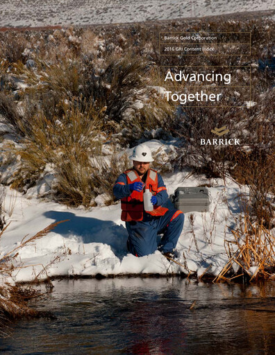 Thumbnail Barrick Gold Sustainability Report 2016