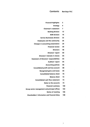 Thumbnail Barclays Annual Report 1993