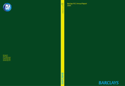 Thumbnail Barclays Annual Report 2000
