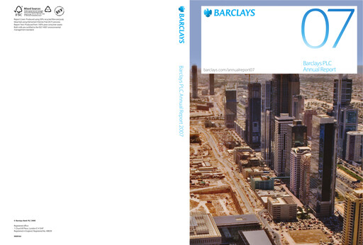 Thumbnail Barclays Annual Report 2007