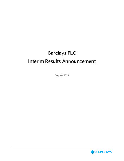 Miniature Barclays Rapport semestriel 2021-h1