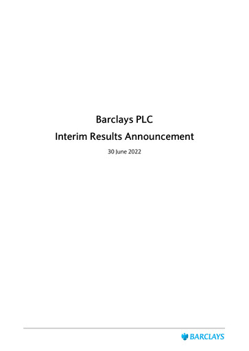 Miniature Barclays Rapport semestriel 2022-h1