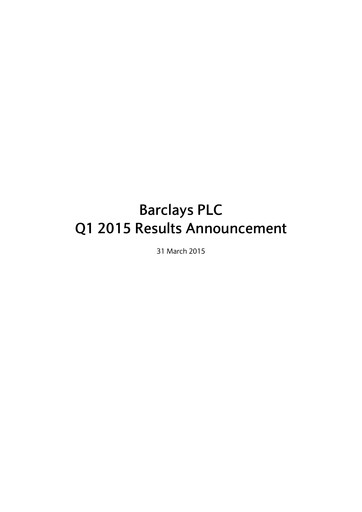 Thumbnail Barclays Quarterly Report 2015-q1