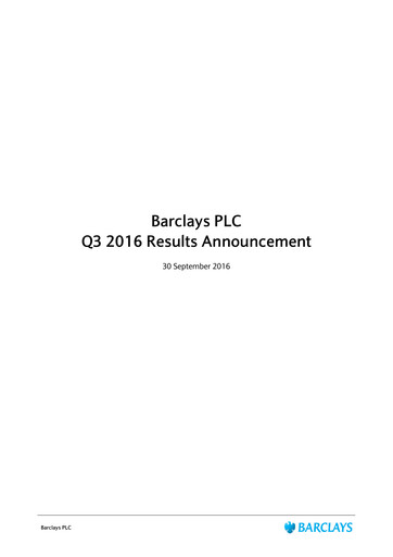 Thumbnail Barclays Quarterly Report 2016-q3