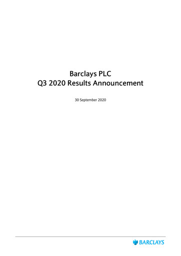 Thumbnail Barclays Quarterly Report 2020-q3