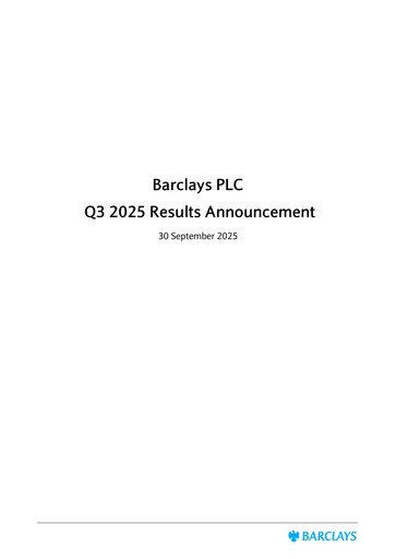 Thumbnail Barclays Quarterly Report 2025-q3