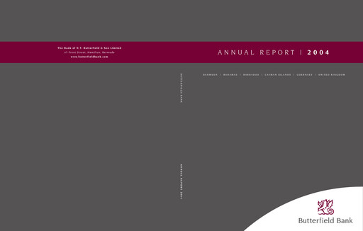 Thumbnail Bank of N. T. Butterfield & Son Annual Report 2004