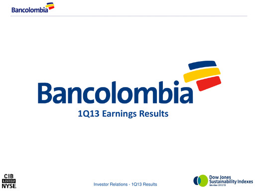 Vorschaubild Grupo Cibest (Bancolombia) Quartalsbericht 2013-q1
