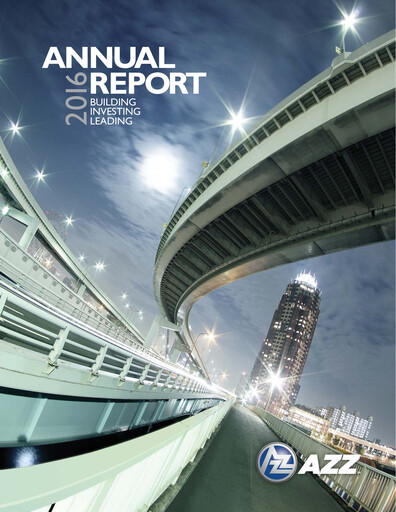 Thumbnail AZZ Annual Report 2015-2016