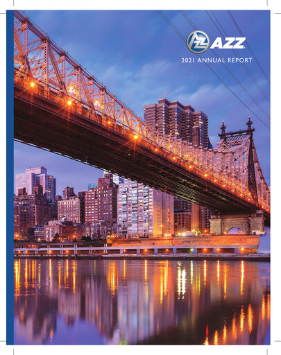 Thumbnail AZZ Annual Report 2020-2021