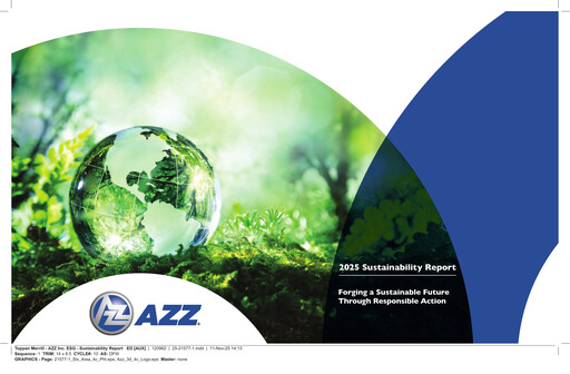 Thumbnail AZZ Sustainability Report 2024-2025