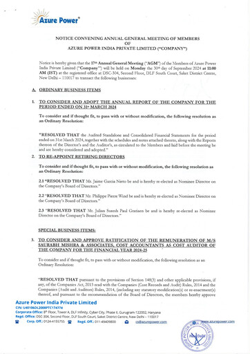 Miniature Azure Power
 Rapport annuel 2023-2024