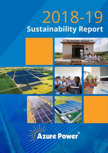 Thumbnail Azure Power
 Sustainability Report 2018-2019