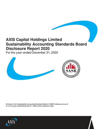 Thumbnail AXIS Capital
 Sustainability Report 2020
