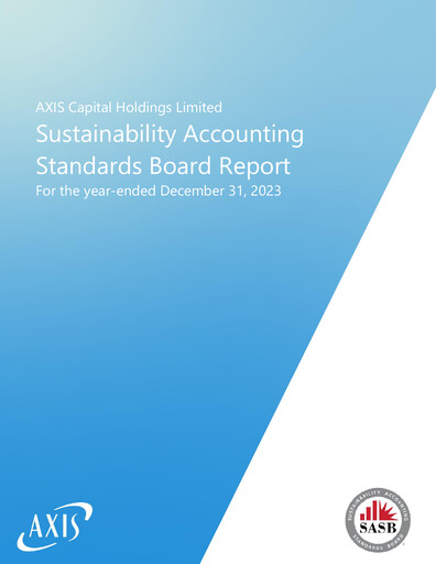 Thumbnail AXIS Capital
 Sustainability Report 2023