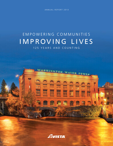 Thumbnail Avista
 Annual Report 2013