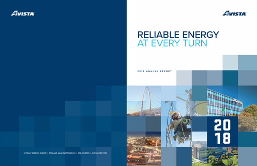 Thumbnail Avista
 Annual Report 2018