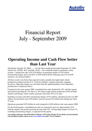 Thumbnail Autoliv Quarterly Report 2009-q3