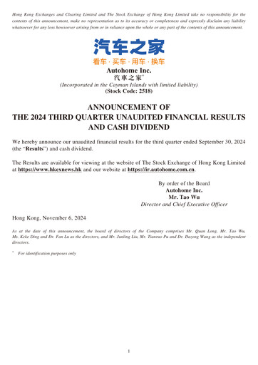 Vorschaubild Autohome Quartalsbericht 2024-q3