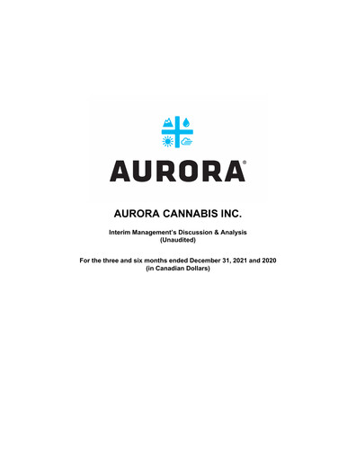 Vorschaubild Aurora Cannabis Quartalsbericht 2022-q2