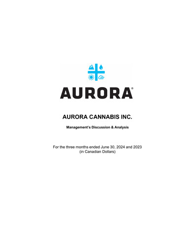 Vorschaubild Aurora Cannabis Quartalsbericht 2025-q1