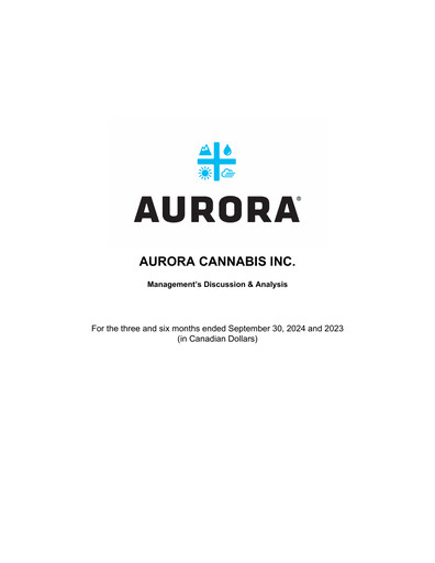 Vorschaubild Aurora Cannabis Quartalsbericht 2025-q2