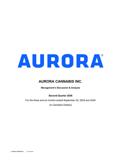 Vorschaubild Aurora Cannabis Quartalsbericht 2026-q2