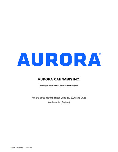 Thumbnail Aurora Cannabis Quarterly Report 2027-q1
