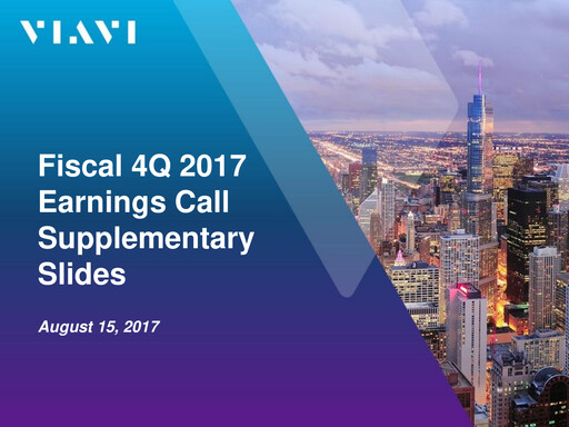Thumbnail VIAVI Solutions
 Quarterly Report 2017-q4